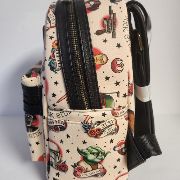 Loungefly Star Wars Tattoo Mini Backpack Characters All Over Pattern Bag main image 6